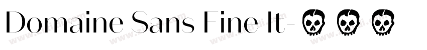 Domaine Sans Fine It字体转换